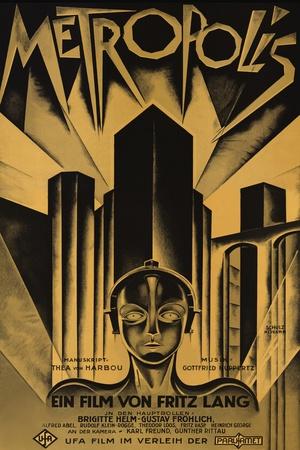 METROPOLIS German Film Vintage Movie Poster Reproduction 1926 FREE S/H